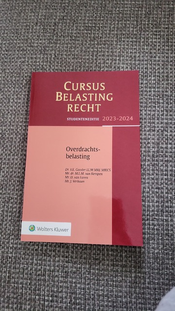 9789013171945-Studenteneditie-cursus-belastingrecht-overdrachtsbelasting-2023-2024