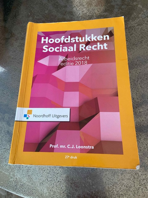 9789001886295-Hoofdstukken-sociaal-recht-Arbeidsrecht-editie-2018