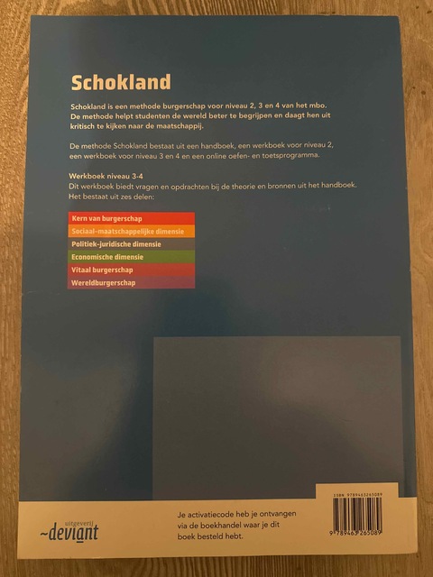 9789463265089-Schokland-burgerschap-voor-niveau-3-4-Werkboek