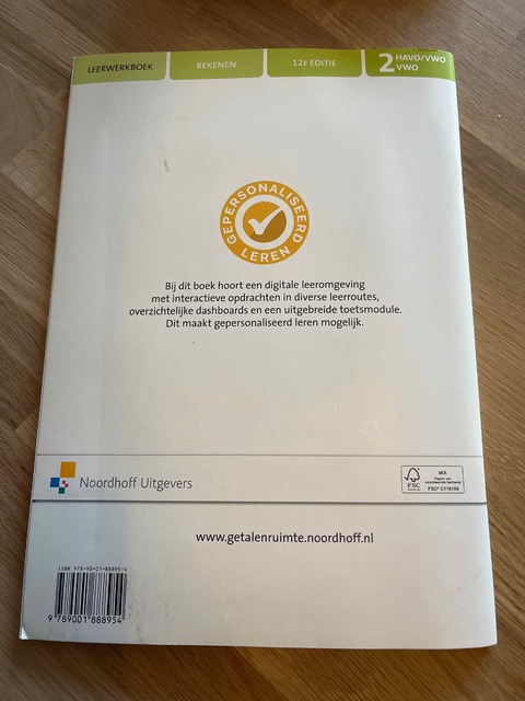 9789001888954-Getal-Ruimte-12e-ed-havovwo-leerjaar-2-Rekenkatern