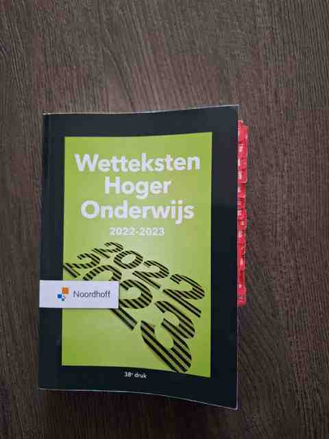 9789001299132-Wetteksten-Hoger-Onderwijs-2022-2023