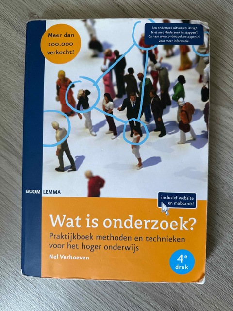 9789059316713-Wat-is-onderzoek-Methoden-en-technieken-voor-het-Hoger-Onderwijs-Praktijkboek